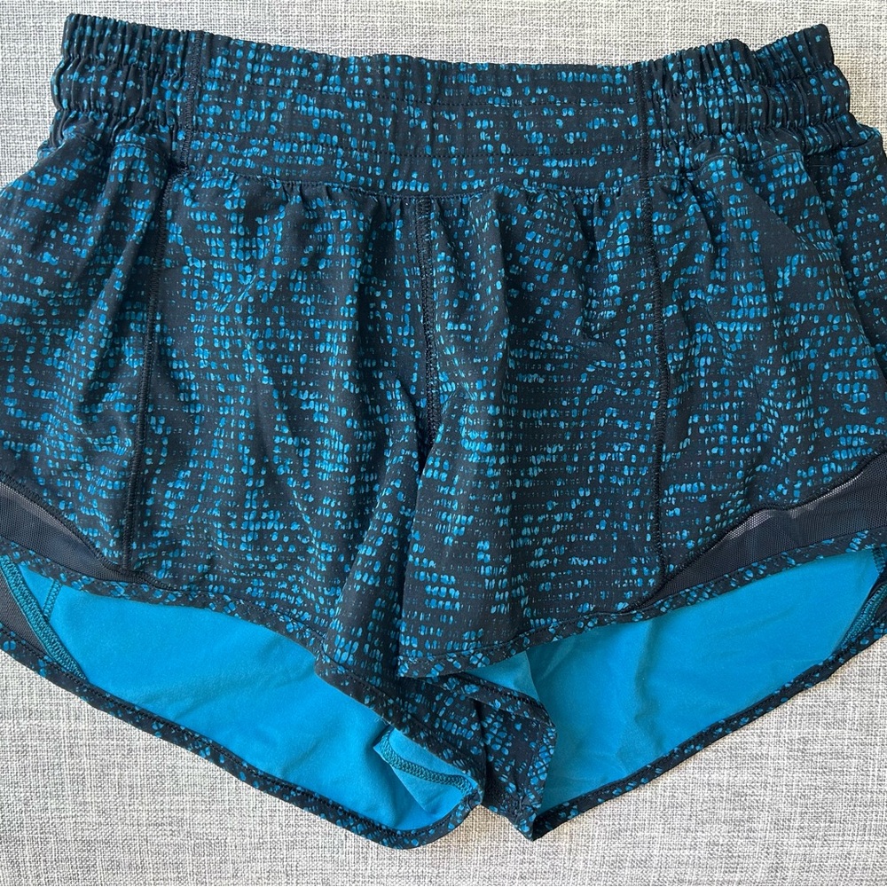 Lululemon Athletica Black and Blue Athletic Shorts